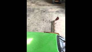 Hydro lift on Haban 436 sickle mower mounted on 420 John Deere [upl. by Aniweta295]