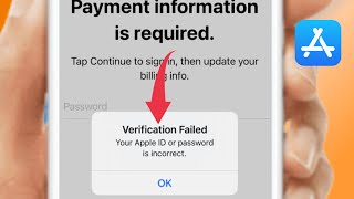 Verification Failed Your Apple ID or Password is Incorrect iPhone  iPad 2024 [upl. by Elleb364]