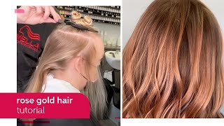 Rose Gold Hair Color Tutorial with Koleston Perfect  Wella Professionals [upl. by Leuqram]