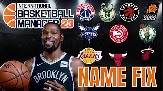 🏀 IBM23 Real Name Fix  How to get NBA teams logos amp player faces International Basketball Manager [upl. by Ikcir]