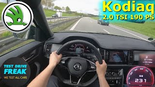 2023 Skoda Kodiaq 20 TSI 4x4 190 PS TOP SPEED AUTOBAHN DRIVE POV [upl. by Esinaej515]