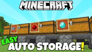 Minecraft EASY Multi Item Storage System Simple Survival Tutorial  Minecraft Bedrock amp Java [upl. by Gosney619]