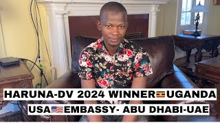 Part 1 Uganda to New York USA  Haruna Kivumbi Greencard  DV 024 Winner Embassy Abu DhabiUAE [upl. by Lynne723]