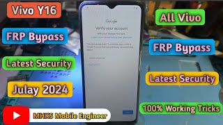 Vivo Y16 FRP Bypass NEW Security JUL 2024  Vivo v2214 Frp New Security Android 12 Frp Bypass 2024 [upl. by Rebmyt]