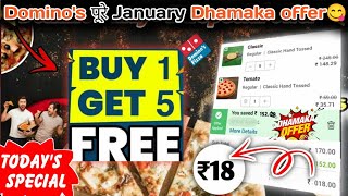 Buy 1 pizza amp Get 5 pizza🆓🆓🆓Dominos pizza offerdominos pizza offers for todaydominos coupon code [upl. by Gusba]