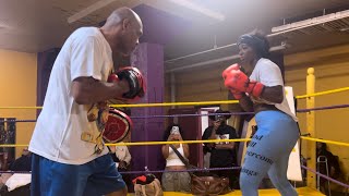 Claressa Shields vs Vanessa LepageJoanisse Media Workout [upl. by Herrington]