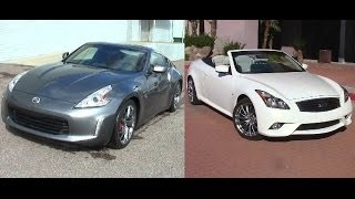 2014 Nissan 370Z sport and Infiniti Q60S hardtop convertible [upl. by Haldan788]