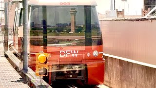 Riding on the SkyLink Train at DFW Airport trainspotting train trolley dfwairport [upl. by Virginie]