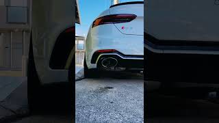 【アウディRS5 Sportback】29L V6ツインターボエンジンの純正マフラー音！カスタムshorts [upl. by Annayak]