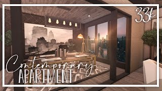 Contemporary Apartment 33k No Gamepass Bloxburg Speedbuild [upl. by Haskel]