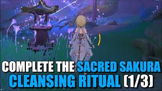 Complete the Sacred Sakura Cleansing Ritual 13 Genshin Impact Araumi [upl. by Llevert369]