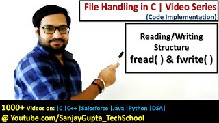 fwrite  and fread  to write and read structure from file using file handling in c programming [upl. by Yhtur]