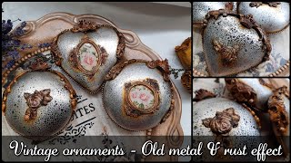 Vintage ornaments with old metal and rust effect [upl. by Anayhd]