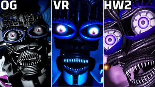 FNAF Sister Location OG vs VR vs HW2 Jumpscares Comparison [upl. by Sterner]