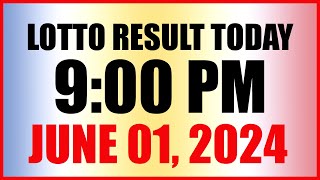 Lotto Result Today 9pm Draw June 1 2024 Swertres Ez2 Pcso [upl. by Grannie]