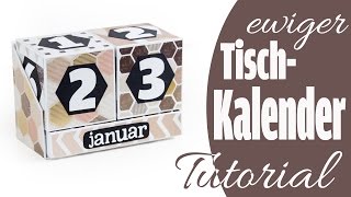 Tutorial Ewiger Tischkalender  Perpetual Calendar aus Papier  DEUTSCH [upl. by Uehttam922]