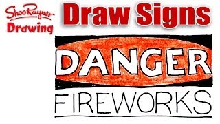 How to draw a Danger Sign [upl. by Ahsemac]