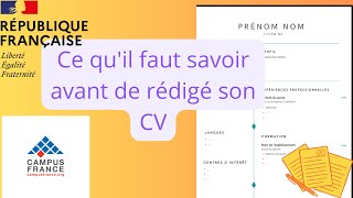 CV Étudiant  Les Étapes Essentielles pour Réussir avec Campus France [upl. by Cissiee]