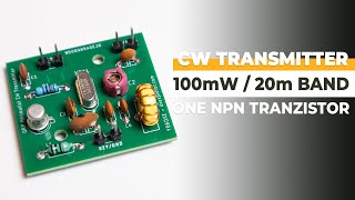 20m Band  100mW QRPp CW Transmitter With One Tranzistor [upl. by Rora]