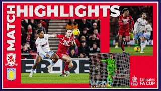 Match Highlights  Boro 0 Aston Villa 1  FA Cup Third Round [upl. by Gilmore]