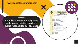 Apostillar documentos de caracter religioso [upl. by Steep]