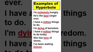 Hyperbole  Examples of Hyperbole  shorts theeducationalspan figureofspeech [upl. by Seira]