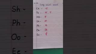 Digraphs chthwhshphooee two letters words sound learning phonics english madhu12396 [upl. by Brecher]