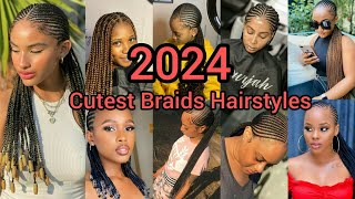 🌸💖 Hottest braids hairstyles for black ladies  Cornrows braid styles Cornrows hairstyles [upl. by Renmus]