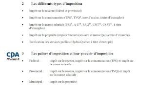 Les différents impôts et différentes taxes en vigueur2013 [upl. by Warfourd]