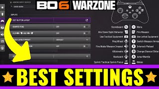 Warzone 4 BEST CONTROLLER Settings Graphics Aim Assist Audio to use NOW Warzone Black Ops 6 [upl. by Aehsa698]