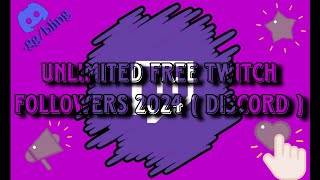 Free 1000 Twitch Followers per command  2024   Discord [upl. by Leterg942]