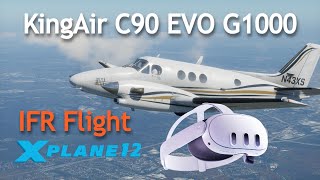 XPlane 12 Full Flight KBWIKIAD LPV Approach  King Air C90 EVO Free Mod  Meta Quest 3 RTX 4080S [upl. by Rocher]