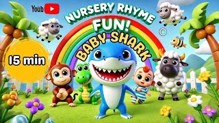 Baby Shark 15 Menit Seru Bersama Ayo Bernyanyi amp Menari dengan Baby Shark dan TemanTeman [upl. by Helbona295]