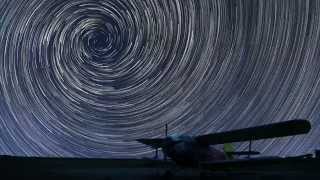 Vortex Spiral Star Trail Time lapse 4K [upl. by Ebanreb]