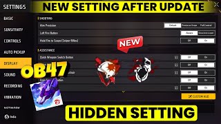 New Control Settings Free Fire After OB 47 Update 2024  Free Fire Control Setting Full Details [upl. by Bergen]