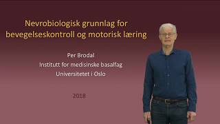 25 Nevrobiologisk grunnlag for kontroll og læring av bevegelser [upl. by Raasch]