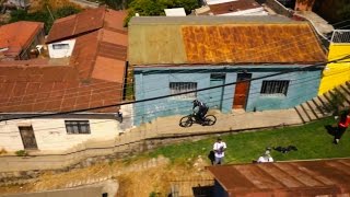 Urban Mountain Biking in Valparaíso  Drone Perspective [upl. by Gardell]