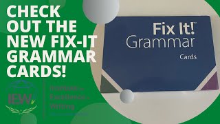 NEW FIXIT GRAMMAR CARDS FROM IEW [upl. by Kciredor]