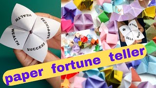 how to make a paper fortune teller  how to make fortune teller paper folding viralvideo craft [upl. by Avrom]