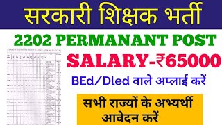 RPSC 2202 PERMANENT GOVT TEACHERS VACANCY 2024ISALARY ₹65000PMPGT VACANCYLECTURER RECRUITMENT [upl. by Reyaht]