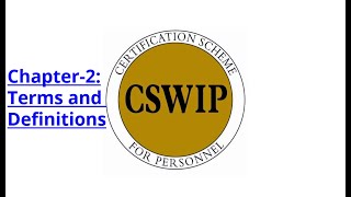 CSWIP 31 Chapter2Terms and DefinitionsHINDI [upl. by Gent]