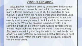 What Is Siloxane [upl. by Ahsilrak]