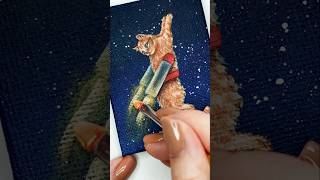 Kotka Félicette to jedyna kocia astronautka na świecie ✨ koty ciekawostki catpainting [upl. by Idalla]