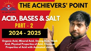 Acid Bases amp Salt ll Part  2 ll CBSE ll 2024  25 session ll activity explained with Animation [upl. by Naraj192]