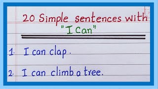 quotI Canquot Sentences  in English  Simple Sentences with quotI Canquot  20 sentences [upl. by Shandee]