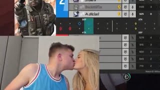 Jynxzi WINS a round of siege then KISSES Breckie Hill😭 [upl. by Ydda]