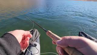 How to Troll with an Intermediate sinking Fly Line cortland 444 ecamo flyfish floattube [upl. by Sarchet]