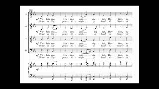 Mendelssohn  Verleih uns Frieden  MWV A11 WoO 5  Christ Church Arcadia  with score [upl. by Joshuah75]