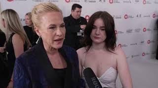 Patricia Arquette and Harlow Olivia Calliope Jane Interview at the Elton John AIDS Foundation Event [upl. by Acissehc67]