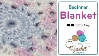 Beginner Crochet Square Baby Blanket [upl. by Lubeck]